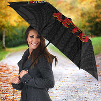 American Samoa Fautasi Umbrella Pago Pago Aeto and Iseula o le Moana of Fagatogo Black Color - Polynesian Pride