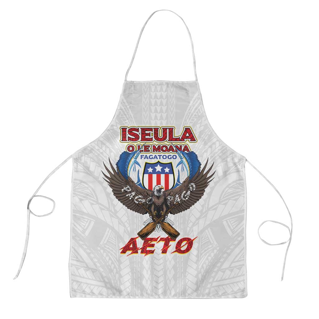 American Samoa Fautasi Apron Pago Pago Aeto and Iseula o le Moana of Fagatogo White Color - Polynesian Pride