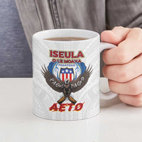American Samoa Fautasi Ceramic Mug Pago Pago Aeto and Iseula o le Moana of Fagatogo White Color - Polynesian Pride