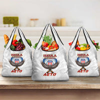 American Samoa Fautasi Grocery Bag Pago Pago Aeto and Iseula o le Moana of Fagatogo White Color - Polynesian Pride