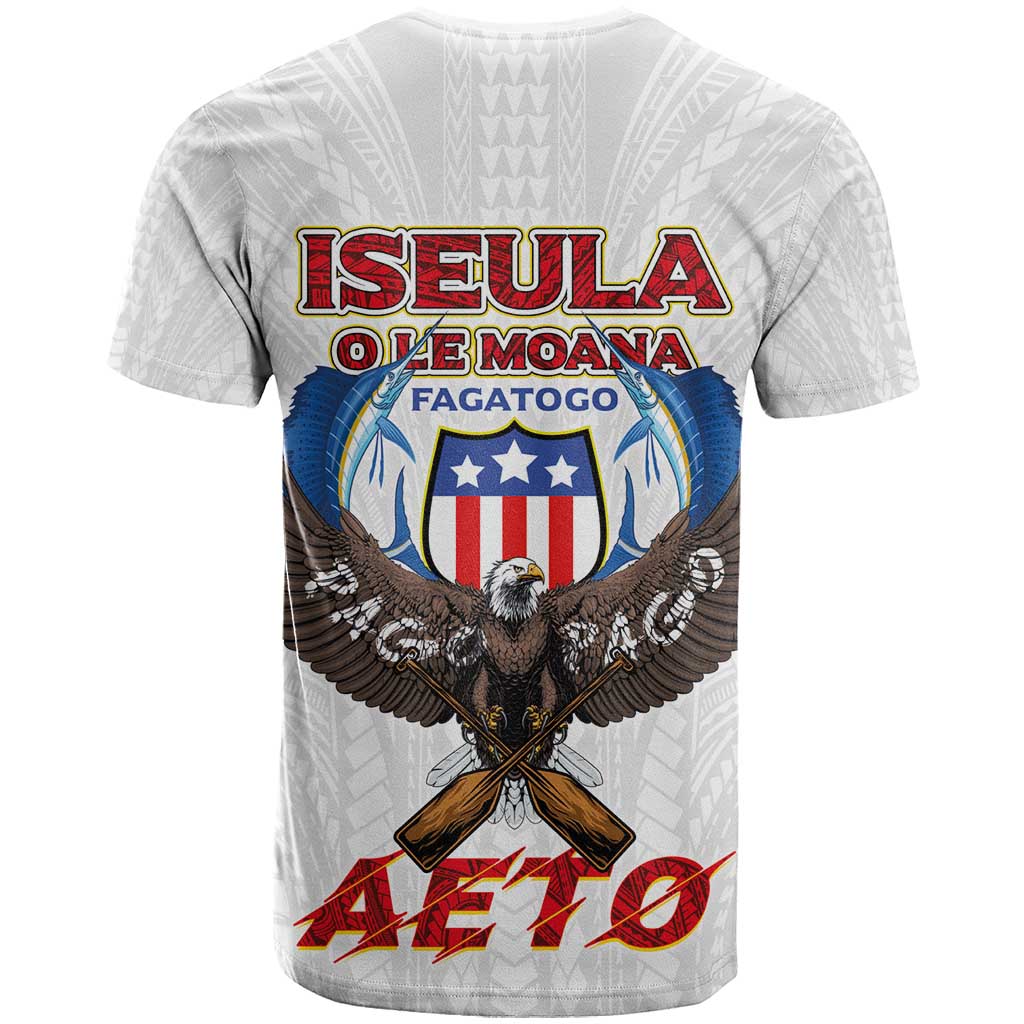 American Samoa Fautasi T Shirt Pago Pago Aeto and Iseula o le Moana of Fagatogo White Color LT03 - Polynesian Pride