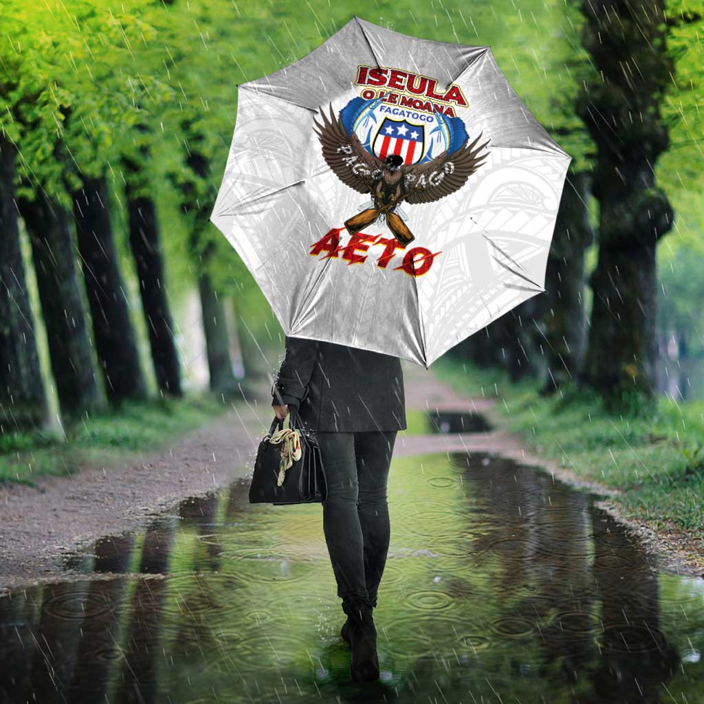 American Samoa Fautasi Umbrella Pago Pago Aeto and Iseula o le Moana of Fagatogo White Color - Polynesian Pride