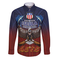 American Samoa Fautasi Family Matching Puletasi and Hawaiian Shirt Pago Pago Aeto and Iseula o le Moana of Fagatogo Red-Blue - Polynesian Pride