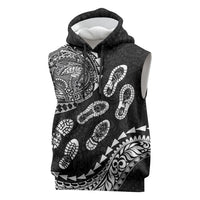 Hawaii Running Sleeveless Hoodie Polynesian Tribal Tattoo