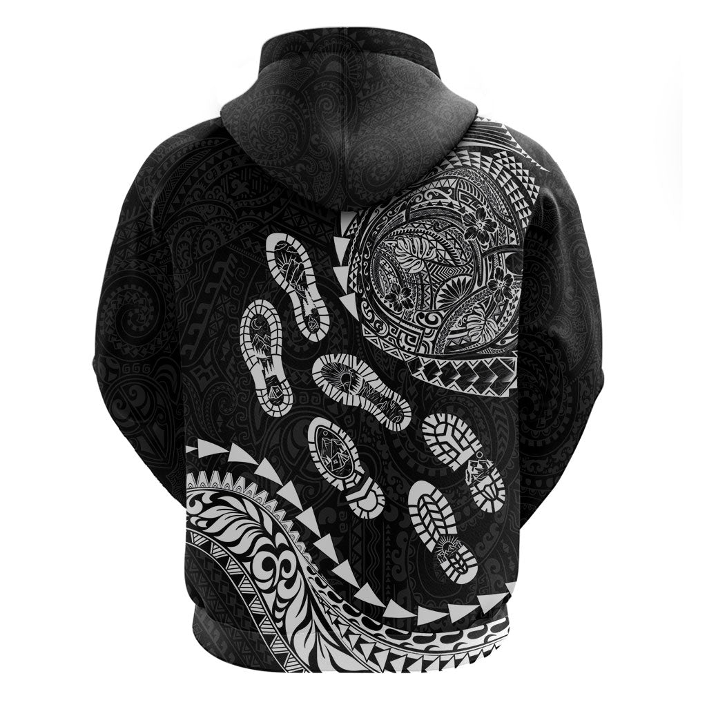 Hawaii Running Zip Hoodie Polynesian Tribal Tattoo