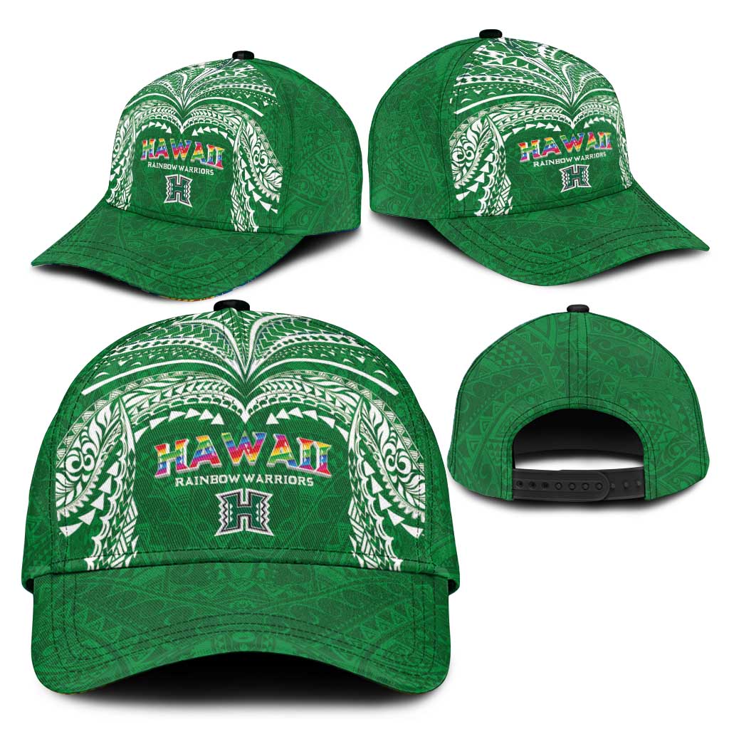 Hawaii Rainbow Warriors Classic Cap Polynesian Motif Green Color LT03 - Polynesian Pride