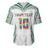 Custom Hawaii Rainbow Warriors Baseball Jersey Polynesian Motif White Color LT03 - Polynesian Pride