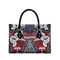 Aotearoa Iwi Ngapuhi Leather Bag Maori Motif Tribal LT03 - Polynesian Pride