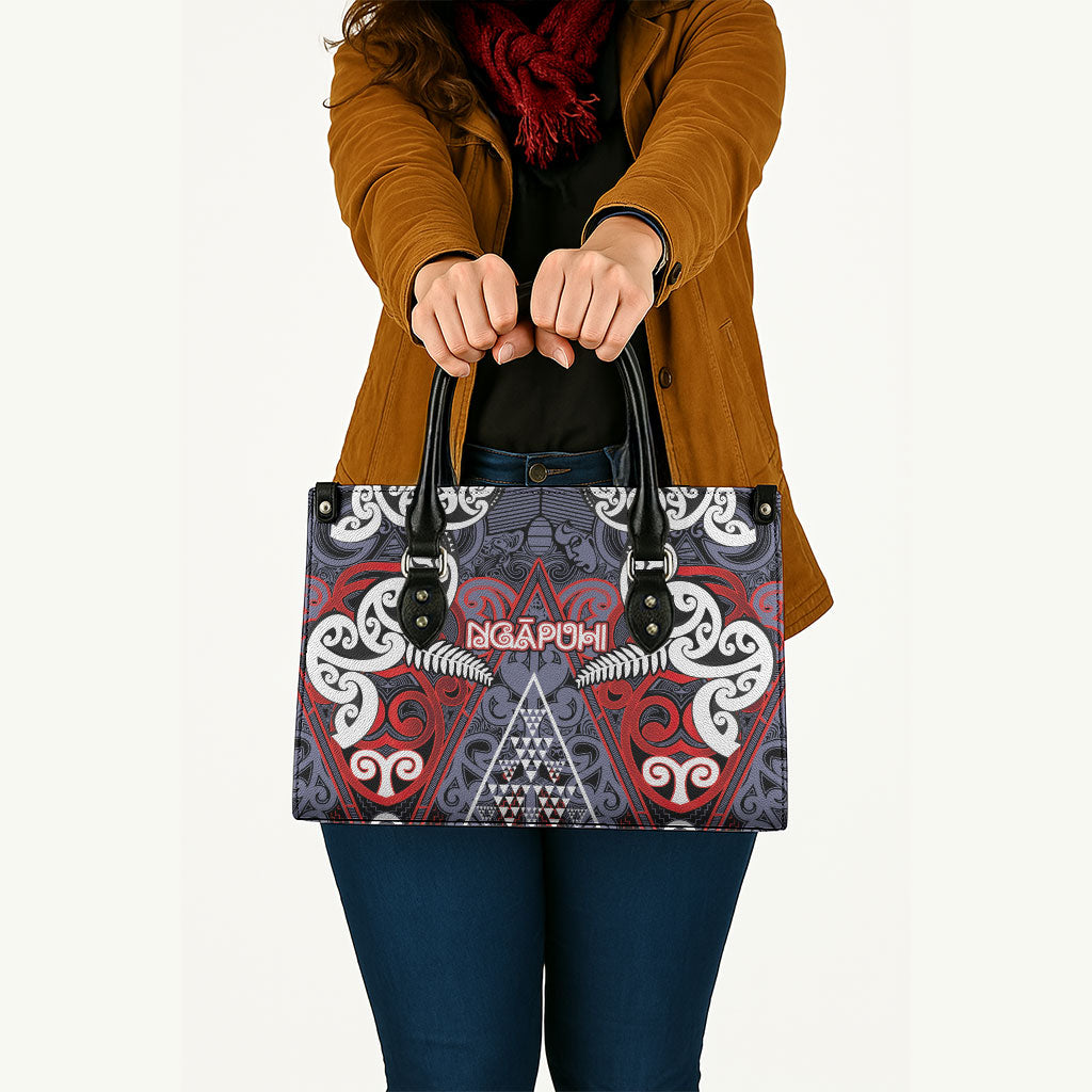 Aotearoa Iwi Ngapuhi Leather Bag Maori Motif Tribal LT03 - Polynesian Pride