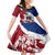 Samoa Rugby Family Matching Off Shoulder Maxi Dress and Hawaiian Shirt Siva Tau Dance Polynesian Tattoo Brush Style LT03 Daughter's Dress Red - Polynesian Pride