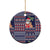 Hawaii Mele Kalikimaka Ceramic Ornament Aloha and Christmas Elements Patchwork Blue Style LT03 - Polynesian Pride