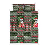 Hawaii Mele Kalikimaka Quilt Bed Set Aloha and Christmas Elements Patchwork Green Style LT03 Green - Polynesian Pride