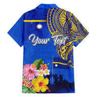 Personalised Nauru Independence Day Hawaiian Shirt Nauruan Tribal Flag Style LT03 - Polynesian Pride