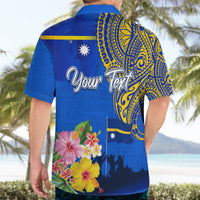 Personalised Nauru Independence Day Hawaiian Shirt Nauruan Tribal Flag Style LT03 - Polynesian Pride