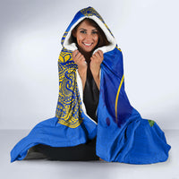 Personalised Nauru Independence Day Hooded Blanket Nauruan Tribal Flag Style LT03 - Polynesian Pride