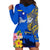 Personalised Nauru Independence Day Hoodie Dress Nauruan Tribal Flag Style LT03 - Polynesian Pride