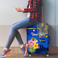 Personalised Nauru Independence Day Luggage Cover Nauruan Tribal Flag Style LT03 - Polynesian Pride