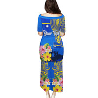 Personalised Nauru Independence Day Puletasi Nauruan Tribal Flag Style LT03 - Polynesian Pride