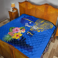 Personalised Nauru Independence Day Quilt Nauruan Tribal Flag Style LT03 - Polynesian Pride