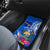 Personalised Nauru Coat of Arms Car Mats Tropical Flower Polynesian Pattern LT03 - Polynesian Pride