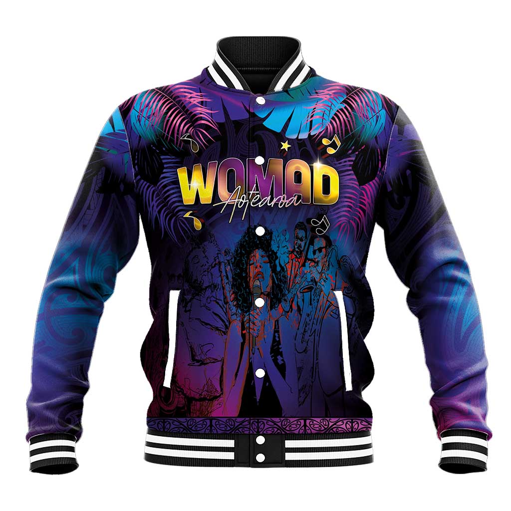 Aotearoa Arts Festival 2025 Baseball Jacket Maori Music Art Dance - Rhythmic Vibes LT03 Unisex Black - Polynesian Pride