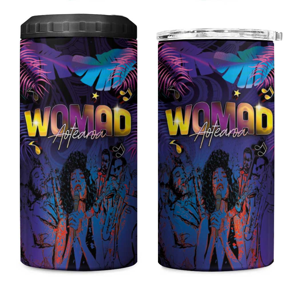 Aotearoa Arts Festival 2025 4 in 1 Can Cooler Tumbler Maori Music Art Dance - Rhythmic Vibes