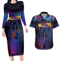 Aotearoa Arts Festival 2025 Couples Matching Long Sleeve Bodycon Dress and Hawaiian Shirt Maori Music Art Dance - Rhythmic Vibes LT03 Black - Polynesian Pride
