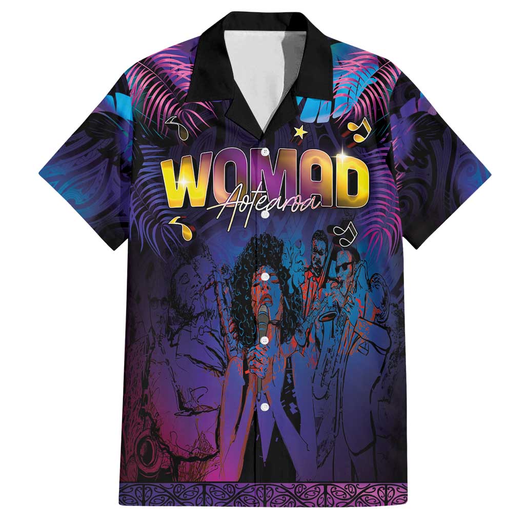 Aotearoa Arts Festival 2025 Family Matching Tank Maxi Dress and Hawaiian Shirt Maori Music Art Dance - Rhythmic Vibes LT03 Dad's Shirt - Short Sleeve Black - Polynesian Pride