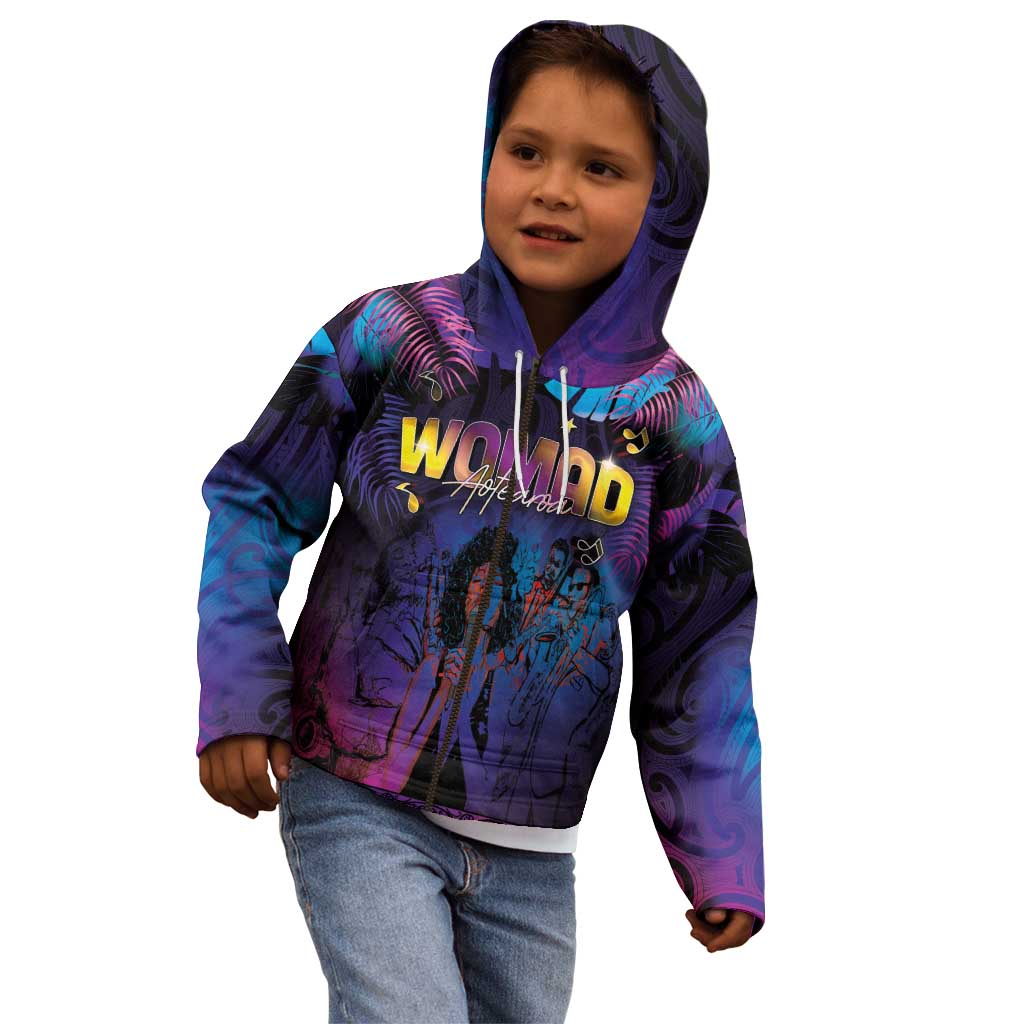 Aotearoa Arts Festival 2025 Kid Hoodie Maori Music Art Dance - Rhythmic Vibes
