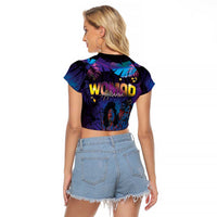 Aotearoa Arts Festival 2025 Raglan Cropped T Shirt Maori Music Art Dance - Rhythmic Vibes LT03 - Polynesian Pride