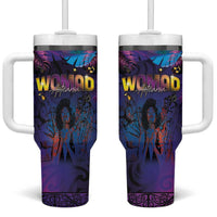 Aotearoa Arts Festival 2025 Tumbler With Handle Maori Music Art Dance - Rhythmic Vibes LT03 One Size: 40 oz Black - Polynesian Pride