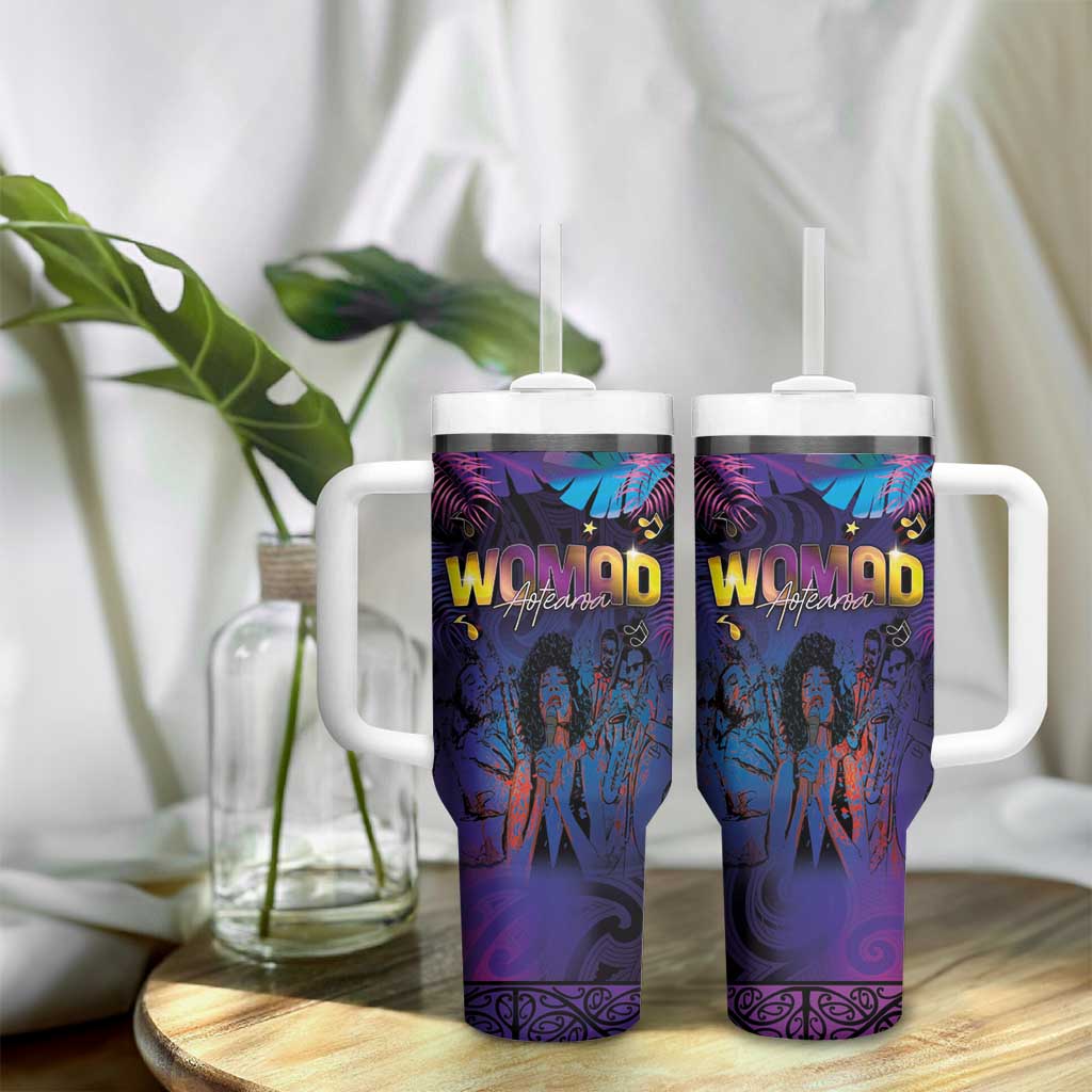 Aotearoa Arts Festival 2025 Tumbler With Handle Maori Music Art Dance - Rhythmic Vibes LT03 - Polynesian Pride