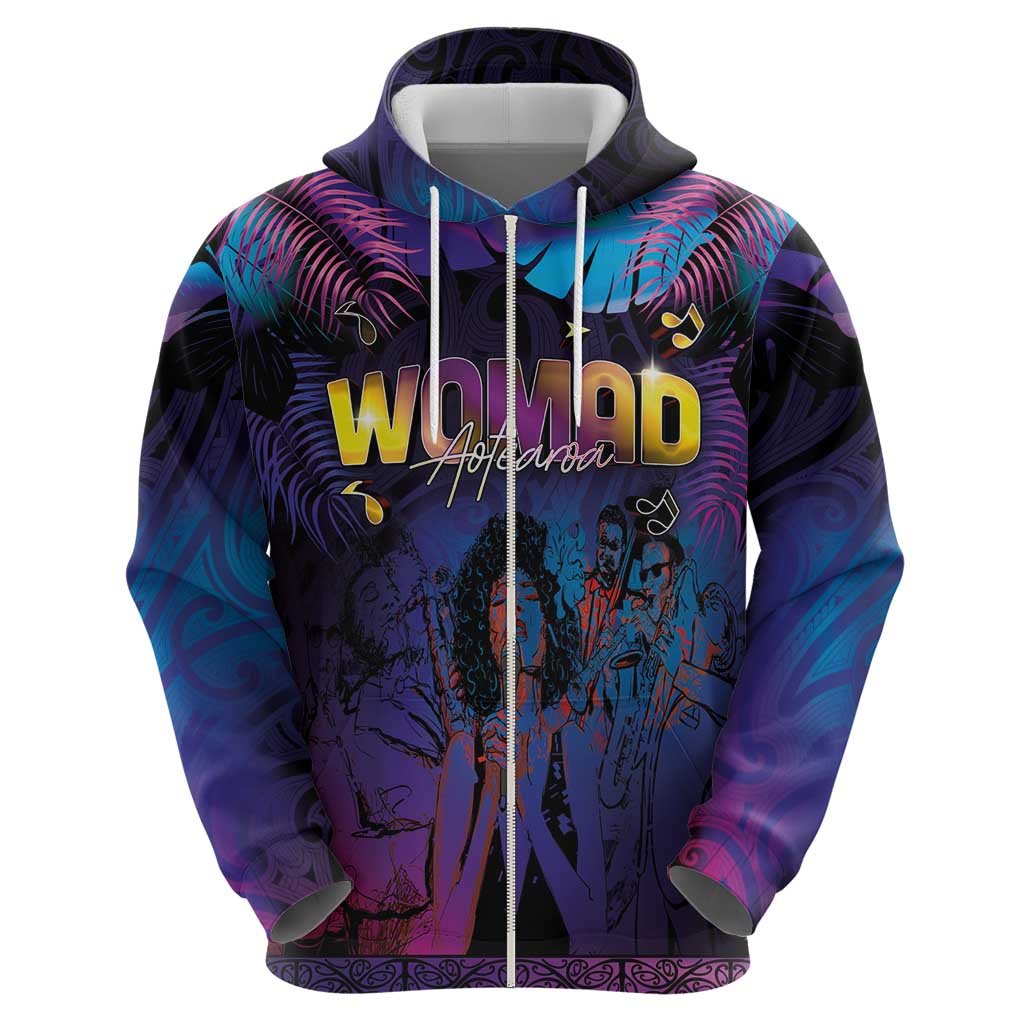 Aotearoa Arts Festival 2025 Zip Hoodie Maori Music Art Dance - Rhythmic Vibes