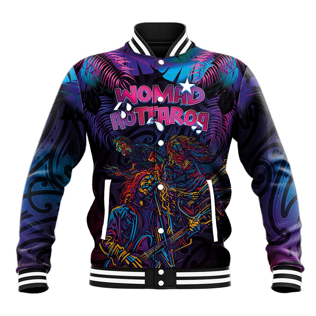 Aotearoa Arts Festival 2025 Baseball Jacket Maori Performing Art and Music - Rhythmic Vibes LT03 Unisex Black - Polynesian Pride