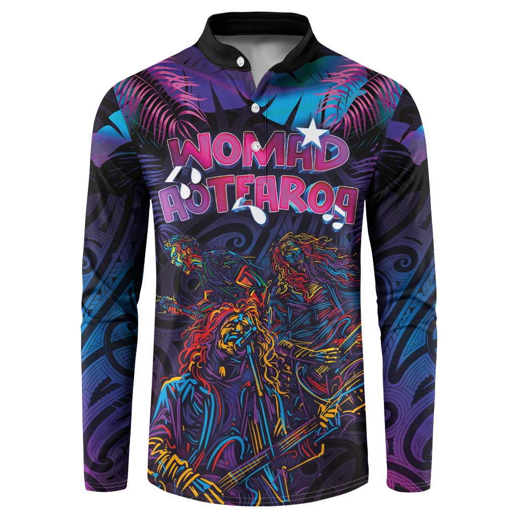 Aotearoa Arts Festival 2025 Button Sweatshirt Maori Performing Art and Music - Rhythmic Vibes LT03 Black - Polynesian Pride