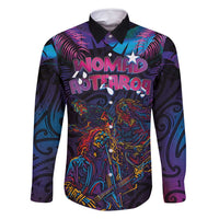 Aotearoa Arts Festival 2025 Family Matching Long Sleeve Bodycon Dress and Hawaiian Shirt Maori Performing Art and Music - Rhythmic Vibes LT03 Dad's Shirt - Long Sleeve Black - Polynesian Pride