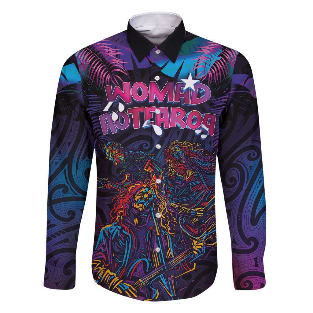 Aotearoa Arts Festival 2025 Family Matching Short Sleeve Bodycon Dress and Hawaiian Shirt Maori Performing Art and Music - Rhythmic Vibes LT03 Dad's Shirt - Long Sleeve Black - Polynesian Pride
