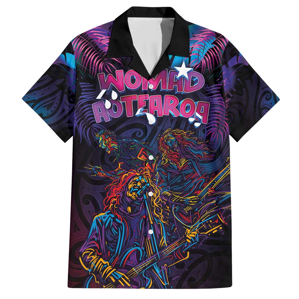 Aotearoa Arts Festival 2025 Family Matching Summer Maxi Dress and Hawaiian Shirt Maori Performing Art and Music - Rhythmic Vibes LT03 Dad's Shirt - Short Sleeve Black - Polynesian Pride