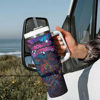 Aotearoa Arts Festival 2025 Tumbler With Handle Maori Performing Art and Music - Rhythmic Vibes LT03 - Polynesian Pride