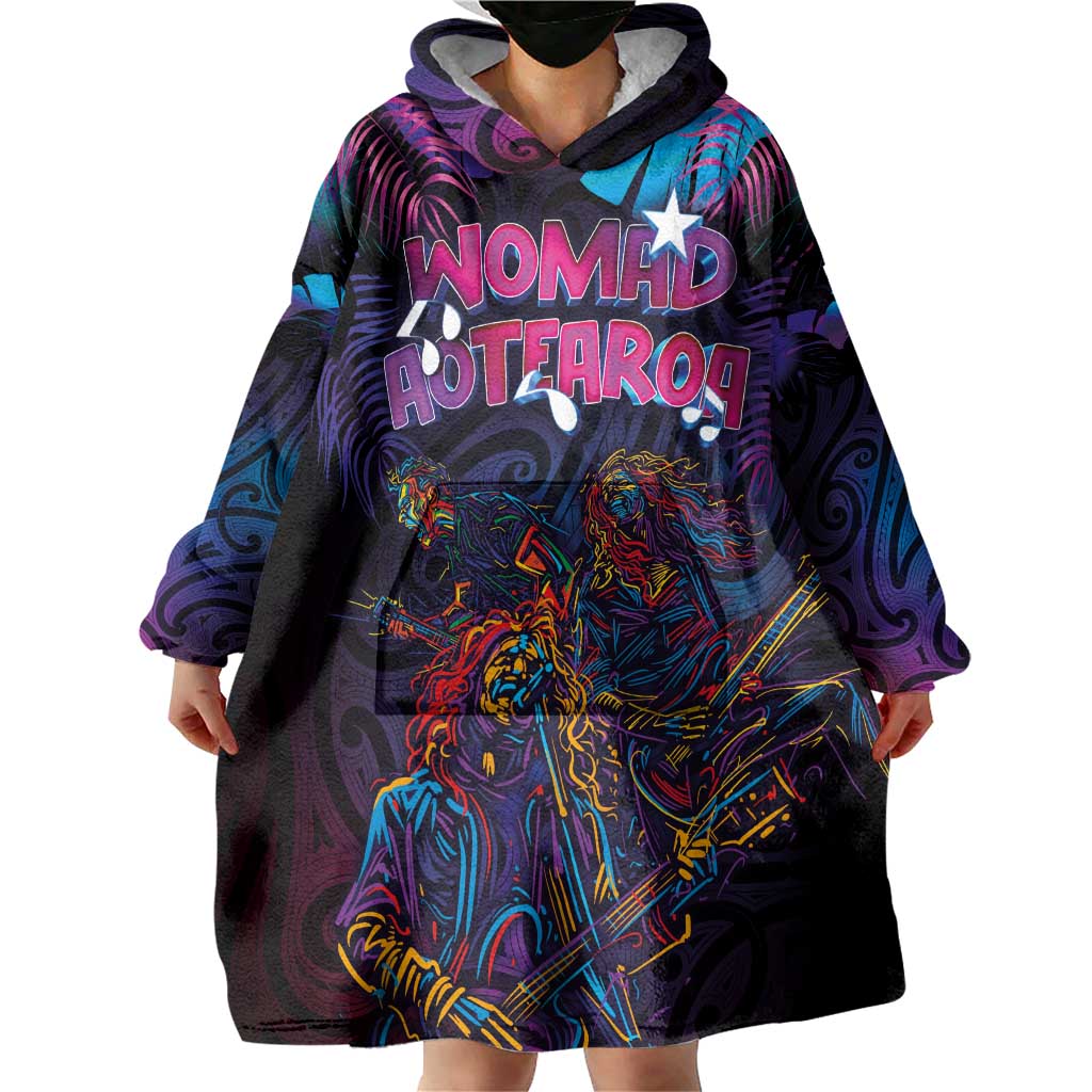 Aotearoa Arts Festival 2025 Wearable Blanket Hoodie Maori Performing Art and Music - Rhythmic Vibes