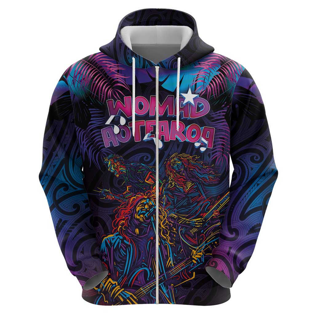 Aotearoa Arts Festival 2025 Zip Hoodie Maori Performing Art and Music - Rhythmic Vibes