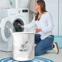 Custom New Zealand Football Laundry Basket The Whites-Sporty T90 Style LT03 - Polynesian Pride