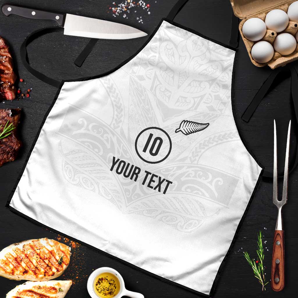 Custom New Zealand Football Apron The Whites-Sporty T90 Style LT03 White - Polynesian Pride