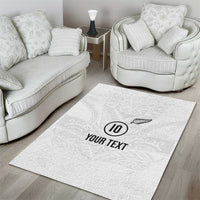 Custom New Zealand Football Area Rug The Whites-Sporty T90 Style LT03 - Polynesian Pride