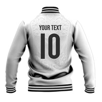 Custom New Zealand Football Baseball Jacket The Whites-Sporty T90 Style LT03 - Polynesian Pride
