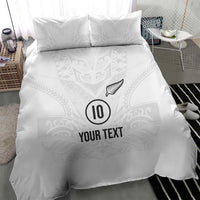 Custom New Zealand Football Bedding Set The Whites-Sporty T90 Style LT03 - Polynesian Pride