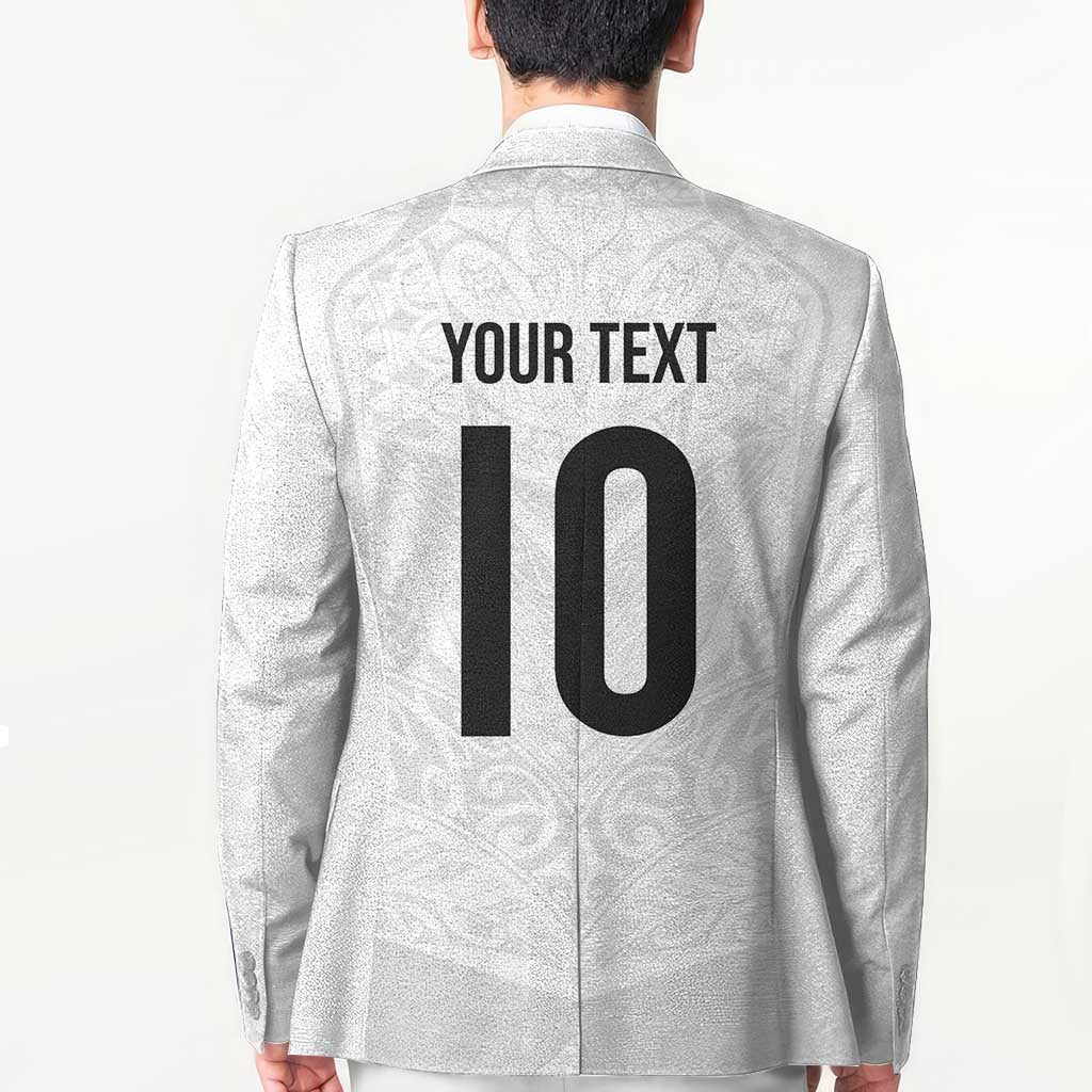 Custom New Zealand Football Blazer The Whites-Sporty T90 Style LT03 - Polynesian Pride