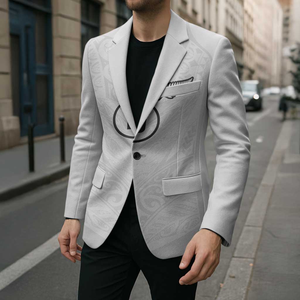Custom New Zealand Football Blazer The Whites-Sporty T90 Style LT03 - Polynesian Pride