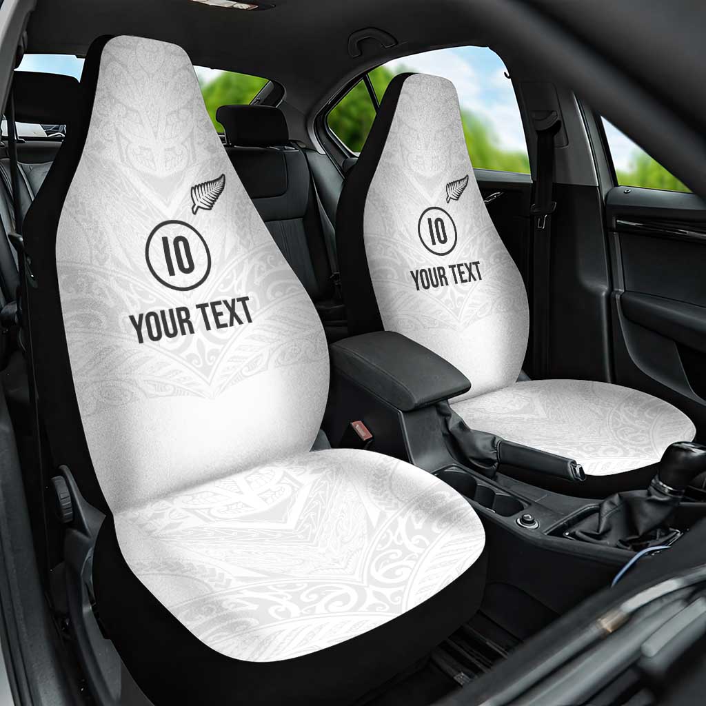 Custom New Zealand Football Car Seat Cover The Whites-Sporty T90 Style LT03 One Size White - Polynesian Pride