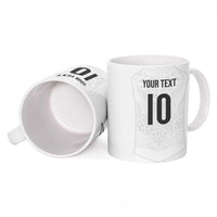 Custom New Zealand Football Ceramic Mug The Whites-Sporty T90 Style - Polynesian Pride